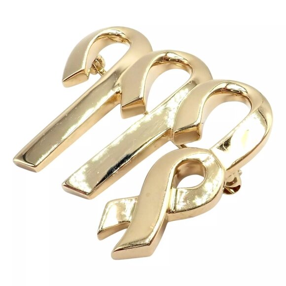 Authentic! Tiffany & Co Paloma Picasso 18k Yellow Gold Zodiac Virgo Pin Brooch - Picture 7 of 10